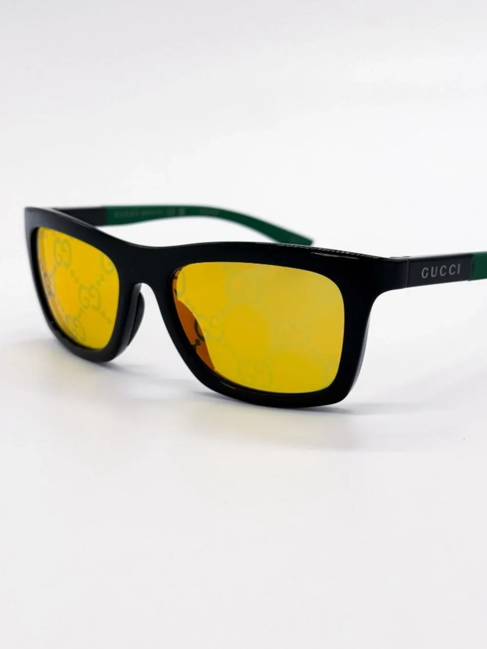 NEW GUCCI SUNGLASSES GG1735S 005 BLACK/GREEN UNISEX EYEWEAR - Picture 3 of 9